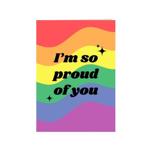 Поздравителна картичка "Гордея се с теб"
